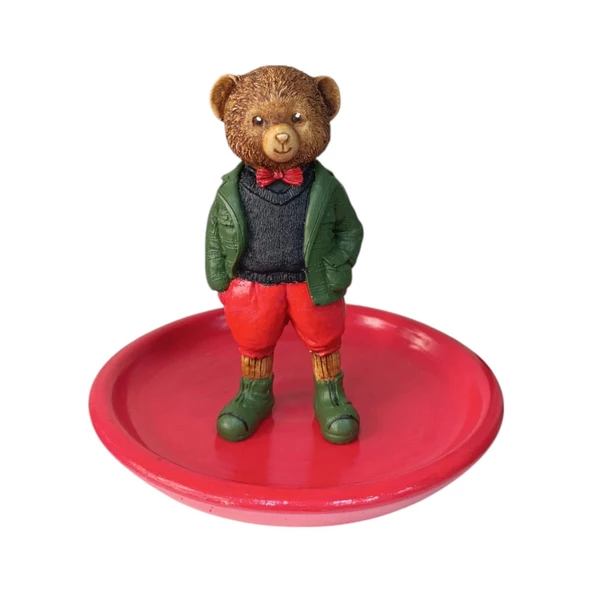 Teddy Bear Ralph L Çerezlik - Kahvaltı - Kahve - Meyve Sunum Tabağı - 6