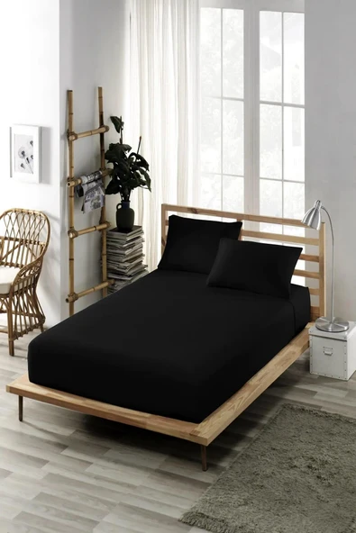 Clasy Battal Çift Kişilik %100 Pamuk Lastikli Çarşaf + 2 Adet Yastık Kılıfı 180 x 200 - 8