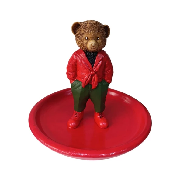 Teddy Bear Ralph L Çerezlik - Kahvaltı - Kahve - Meyve Sunum Tabağı - 3