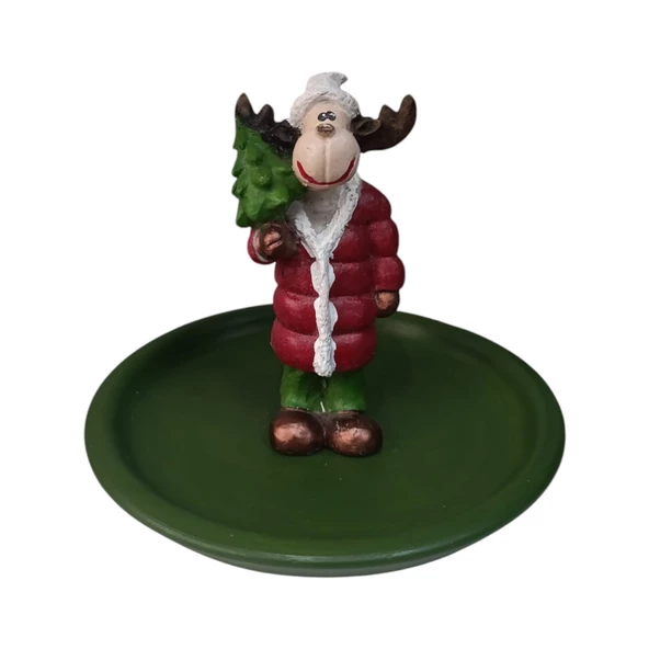 Yılbaşı Noel Geyiği Çerezlik - Kahvaltı - Kahve - Meyve Sunum Tabağı - 4