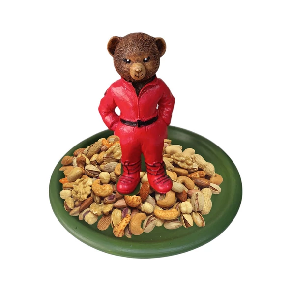 Teddy Bear Ralph L Çerezlik - Kahvaltı - Kahve - Meyve Sunum Tabağı - 3