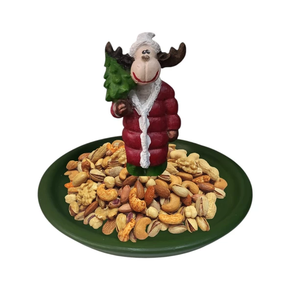 Yılbaşı Noel Geyiği Çerezlik - Kahvaltı - Kahve - Meyve Sunum Tabağı - 3
