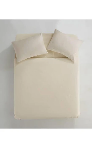 Clasy Battal Çift Kişilik %100 Pamuk Lastikli Çarşaf + 2 Adet Yastık Kılıfı 180 x 200 - 7