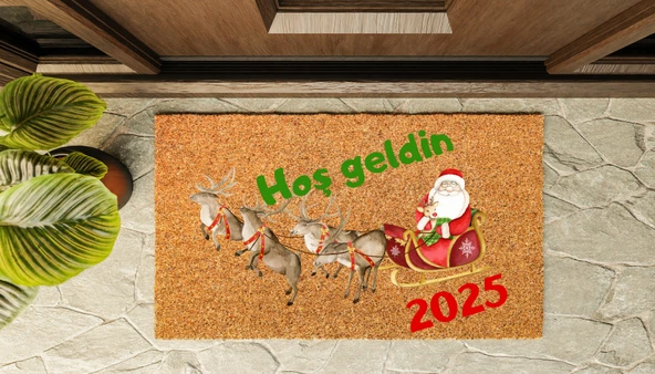Kapı Önü Paspası Yeni Yıl 2025 Özel Tasarım Koko Model 156 - 1