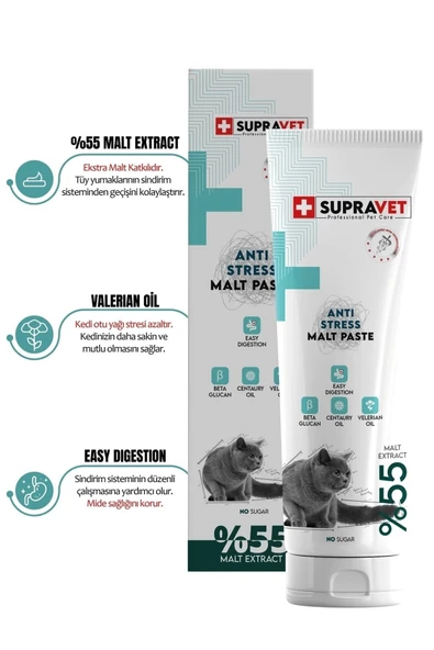 Anti Stress Relax Paste Sakinleştirici Kedi Macunu 100 gr (Şekersiz ) ( %55 Extra Malt )