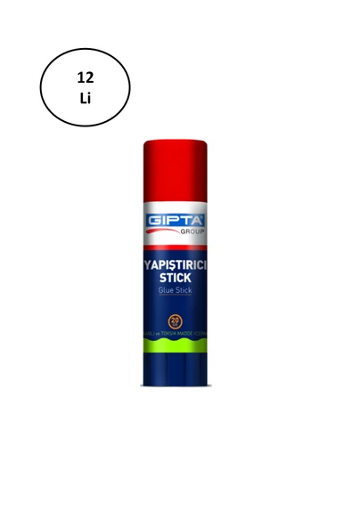 Gıpta 20 Gr Glue Stick Yapıştırıcı Beyaz 12 Li - Resim 1