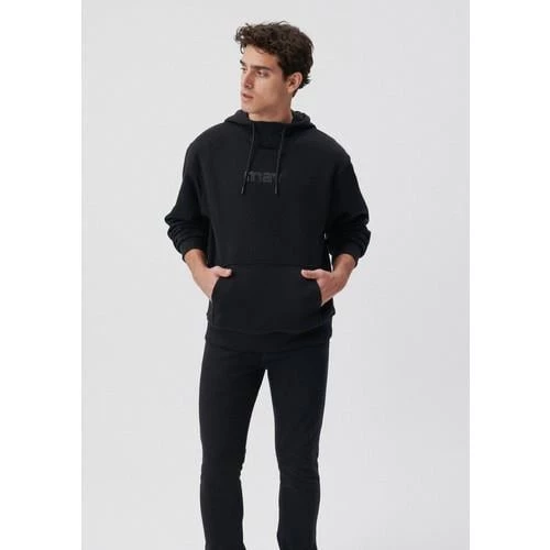 MAVİ BASKILI KAPÜŞONLU SWEATSHIRT