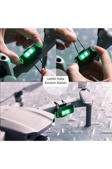 7 Renk Mini Led Şarjlı 45w Dron Scooter Bisiklet Motosiklet Araba Çakarlı Led Uyarı Işığı - 5