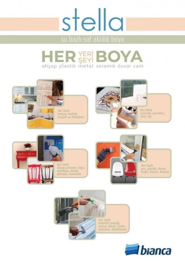 Stella Su Bazlı Saf Akrilik Boya 1Lt 2024 Colorate X149 - 3