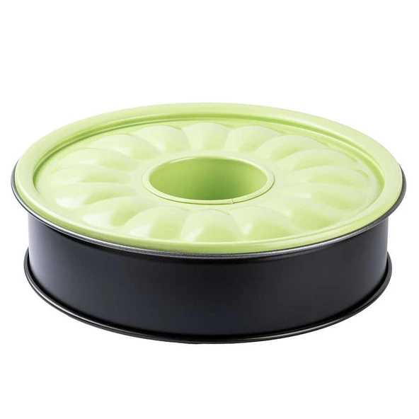 Tantitoni Kelepçeli Tüplü Kek Kalıbı 26cm Yeşil