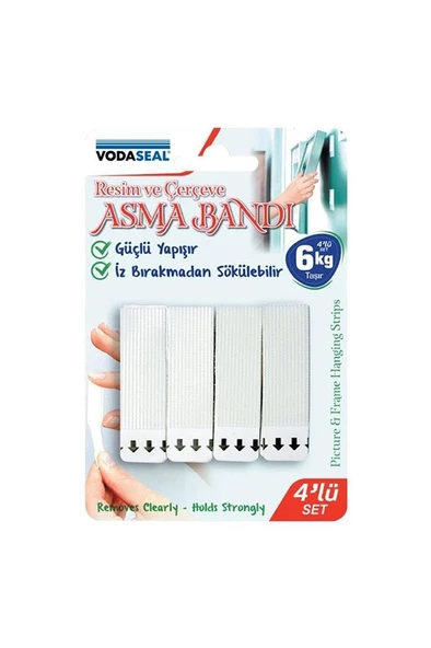 Vodaseal Resim Çerçeve Asma Bandı (6kg Taşır İz Bırakmaz) 4lü