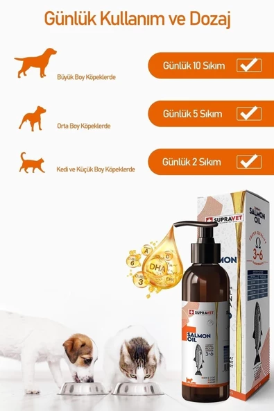 Kedi Ve Köpekler Için Somon Yağı 200ml (TÜY SAĞLIĞI VE İŞTAH AÇMA DESTEĞİ) - 6