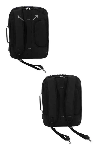 Case Club 1408 Usb Aparatlı 17. inç Sırt Çantası Su Geçirmez Mat Destekli Laptop Bölmel - 8