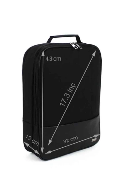 Case Club 1408 Usb Aparatlı 17 inç Omuz El Sırt Çantası Su Geçirmez Mat Destekli Omuz Askılı - 3