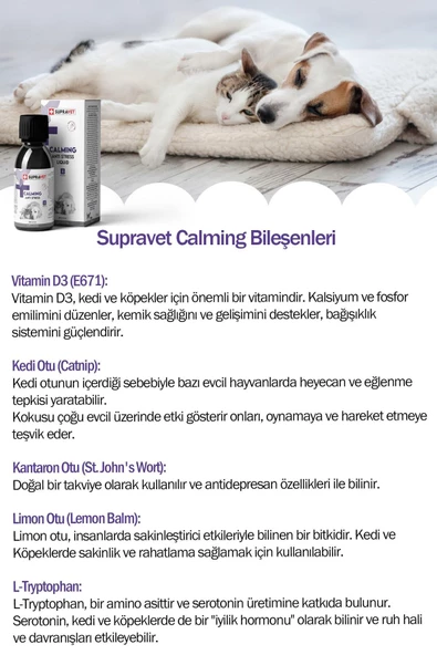 Anti Stress Kedi Ve Köpekler İçin Sıvı Sakinleştirici Damla 100ml - 3