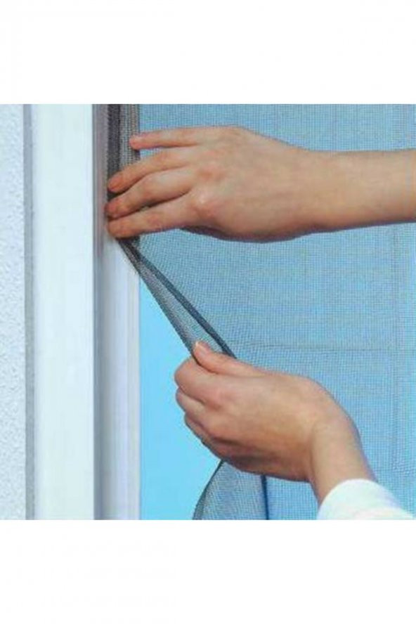 OMAK Geniş Pencere Sinekliği Sinek Böcek Tülü Kendinden Yapışkanlı Cırtlı Sineklik 130x150 Cm - 3