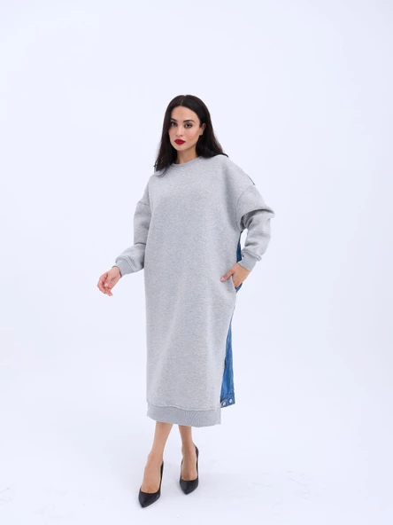 7194 UZUN SWEAT-GRİ