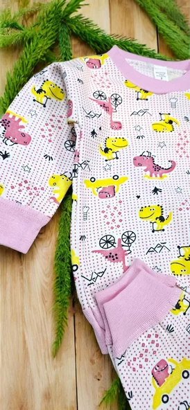 Dino Kız Bebek Pijama Takım - 4