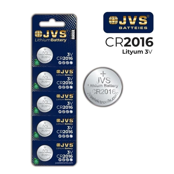 Jvs CR2016 Düğme Pil 5li