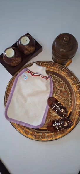 EKER-MOR BİYELİ HIZLIGİY KESE-Banyo ve Duş Kesesi-Lastikli Kese-Doğal Özel Dokuma-Standart Kese - 6