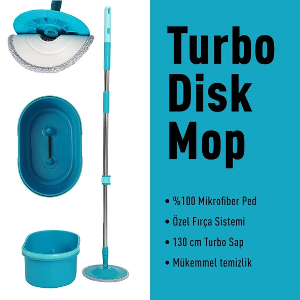 Motek Yeni Nesil Pratik Turbo Disk Mop Temizlik Seti - 3