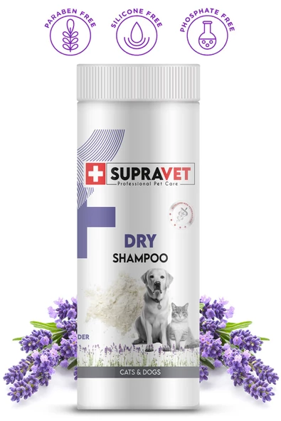 Dry Shampoo Lavanta Özlü Kedi Köpek Toz Şampuan 150 Ml