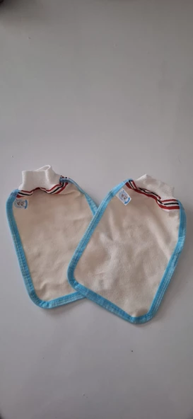 EKER-MAVİ BİYELİ HIZLIGİY KESE-Banyo ve Duş Kesesi-Lastikli Kese-Doğal Özel Dokuma-Standart Kese - 9
