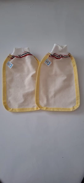 EKER-SARI BİYELİ HIZLIGİY KESE-Banyo ve Duş Kesesi-Lastikli Kese-Doğal Özel Dokuma-Standart Kese - 6