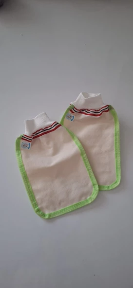 EKER-YEŞİL BİYELİ HIZLIGİY KESE SETİ-2 ADET KESE-LASTİKLİ KESE- BANYO VE DUŞ KESESİ-STANDART KESE - 6