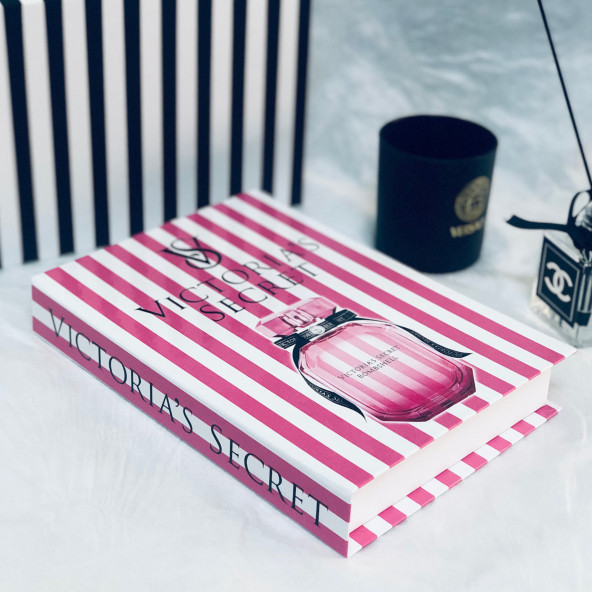 VICTORIA'S SECRET OPENABLE DECORATIVE BOOK BOX PINK - 2