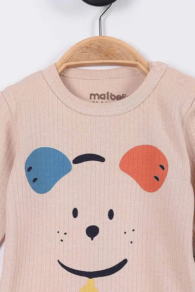 Animal Desenli Müslin Erkek Bebek Hastane Çıkışı Bebek Kıyafetleri Yenidoğan Hastane Çıkış Seti 4 lü - 7