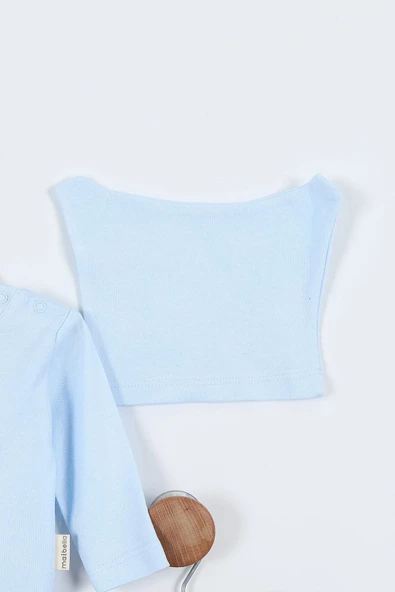 Tavşan Desenli Erkek Bebek Hastane Çıkışı Bebek Kıyafetleri Yenidoğan Hastane Çıkış Seti 4 Müslin - 9