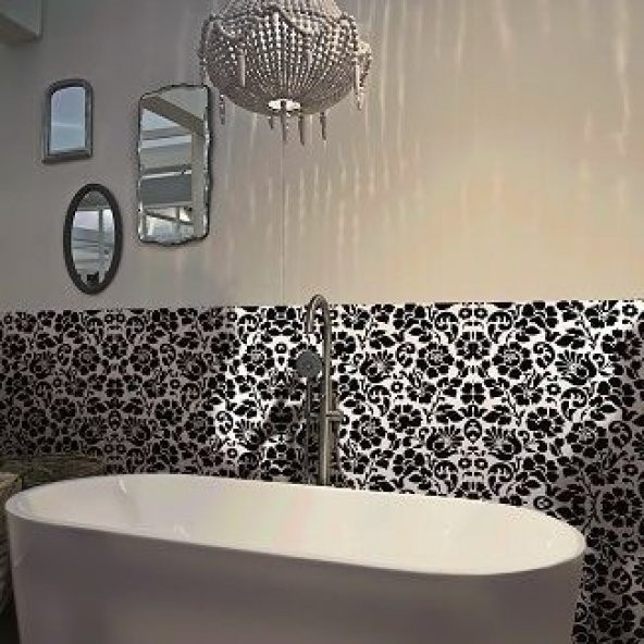 D-c-fix 346-0497 Siyah Çiçek Desen Kendinden Yapışkanlı Folyo - 4
