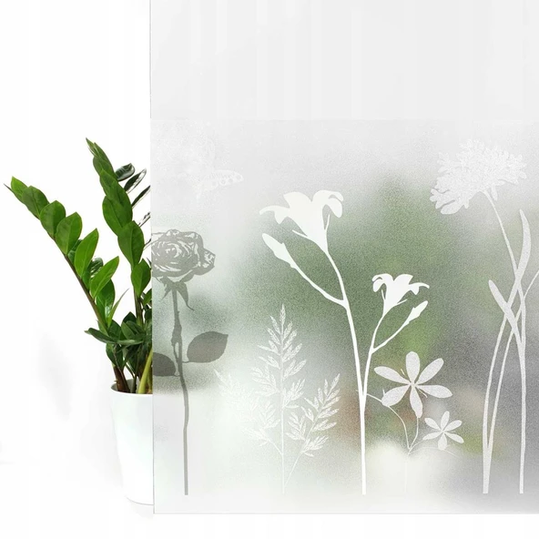 D-c-fix 334-0021 Statik Cam Folyo Çiçek Desenli (45cm x 1mt) - Resim 2