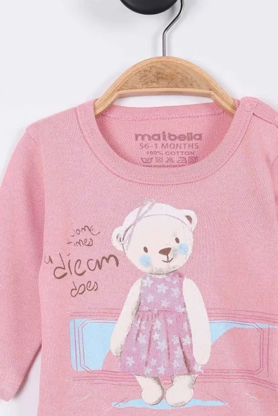 Müslin Tavşan Desenli Kız Bebek Hastane Çıkışı Bebek Kıyafetleri Yenidoğan Hastane Çıkış Seti 4'lü - 11