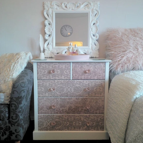 D-c-fix 346-0621 Vintage Damask Desen Yapışkanlı Folyo - Resim 9