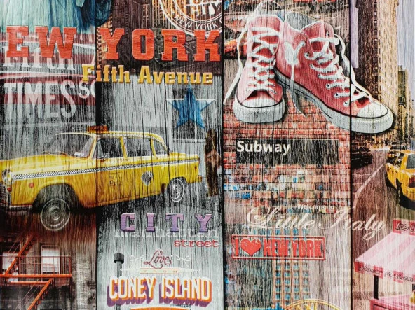 D-c-fix 346-0661 New York Pop Art Kendinden Yapışkanlı Folyo - 6