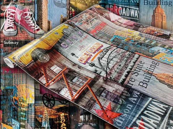 D-c-fix 346-0661 New York Pop Art Kendinden Yapışkanlı Folyo - 7