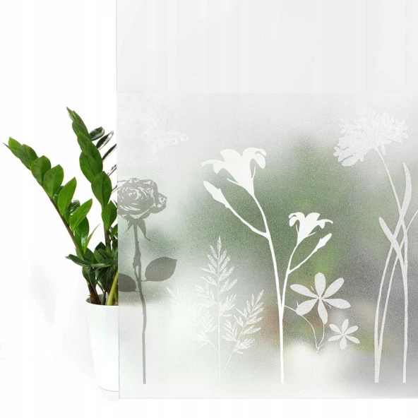 D-c-fix 334-0021 Statik Cam Folyo Çiçek Desenli (45cm x 1mt) - Resim 6