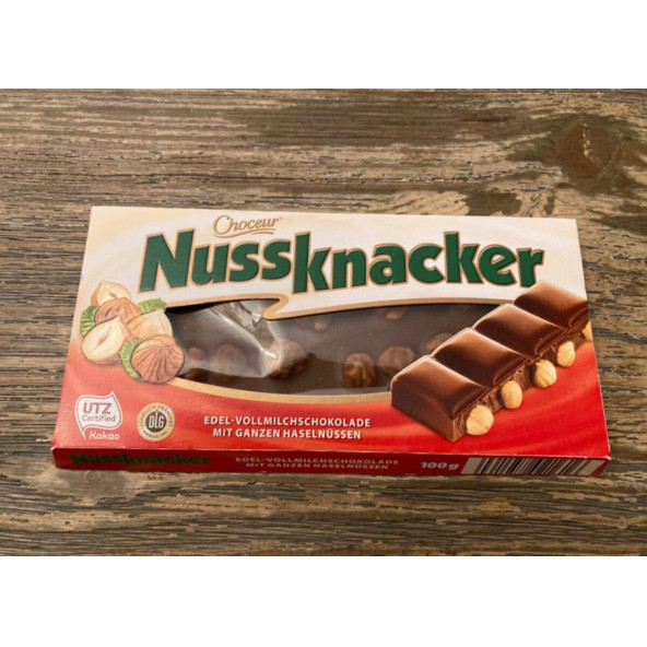 CHOCEUR NUSSKNACKER Sütlü Fındıklı 100gr ALMAN ÇİKOLATASI