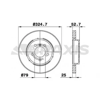 FREN DISKI ON HAVALI BMW E46 Z4 E86 E85 - BRAXIS AE0239