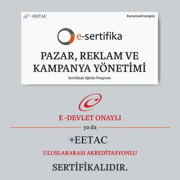 Pazar, Reklam ve Kampanya Yönetimi Eğitimi