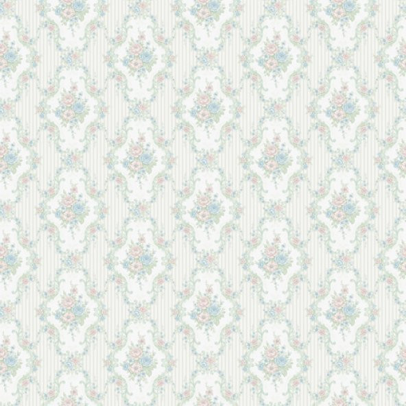 Classic 335-B Retro Damask Desenli Duvar Kağıdı - 2
