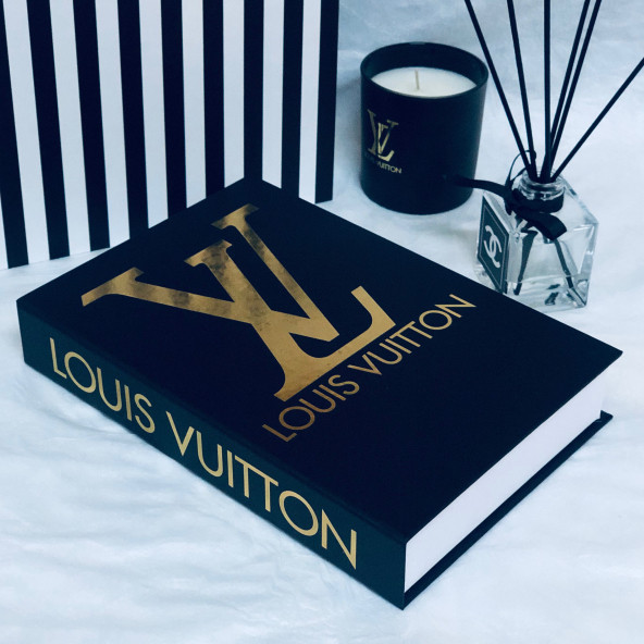 LOUIS VUITTON OPENABLE DECORATIVE BOOK BOX BLACK & GOLD - 2