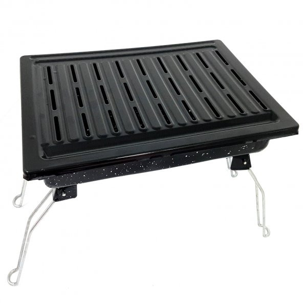 Portatif Katlanır Ayaklı Mangal Orta Boy Piknik Barbekü Mangal - 2