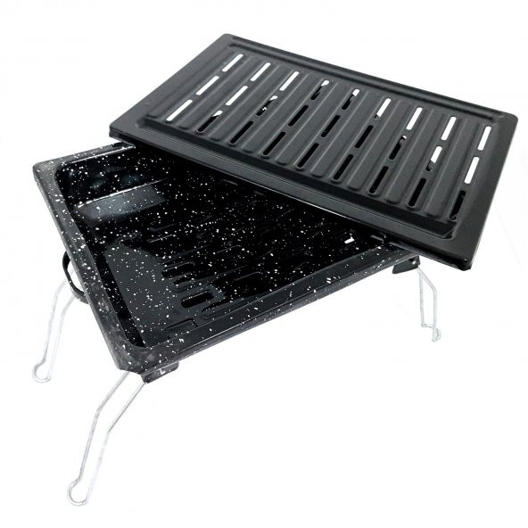 Portatif Katlanır Ayaklı Mangal Orta Boy Piknik Barbekü Mangal - 4