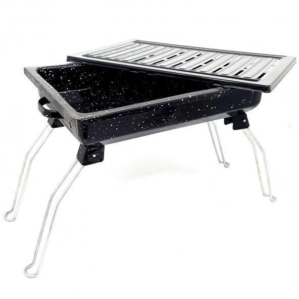 Portatif Katlanır Ayaklı Mangal Orta Boy Piknik Barbekü Mangal - 7