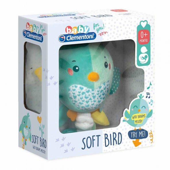 Clementoni Baby Müzikli Pelüş Kuş Soft Bird 17269 - 1