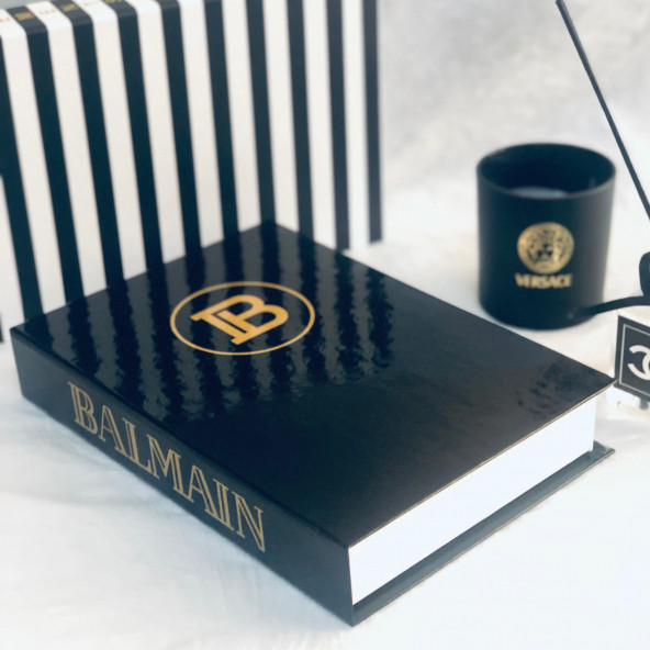 BALMAIN OPENABLE DECORATIVE BOOK BOX BLACK - 2