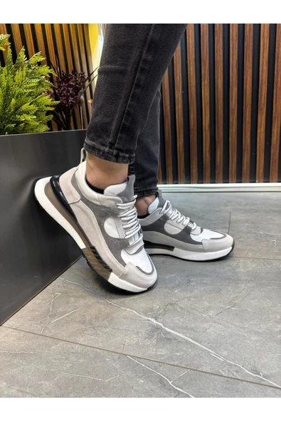 Luizpauloshoes LUİZ PAULO 1098 FÜME BEYAZ ERKEK SPOR SNEAKERS